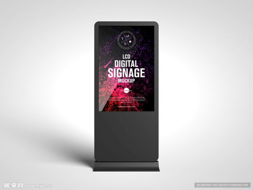 LCD数字标牌样机广告显示屏设计图与数字广告发布创新方案